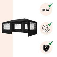 Paviljon za zabave NEAPOL, 3x6m, antracit
