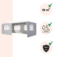 Paviljon za zabave NEAPOL, 3x6m, bel