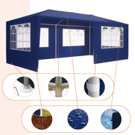 Paviljon za zabave NEAPOL, 3x6m, moder