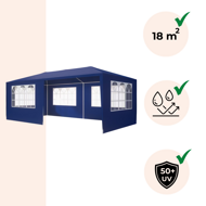 Paviljon za zabave NEAPOL, 3x6m, moder