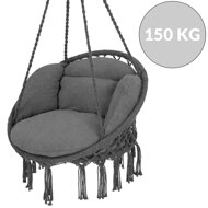 Viseči stol BOHO z blazinami, Ø61 cm, antracitna