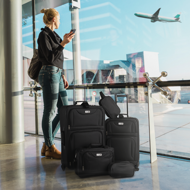 Komplet potovalnih kovčkov TRAVEL, 5-delni, črn