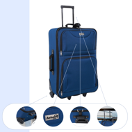 Komplet potovalnih kovčkov TRAVEL, 5-delni, temno moder