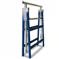 Teleskopski gradbeni kozli DANNY, set 2 kosov, maks. 200 kg, 69x57x81–130 cm, srebrna/modra