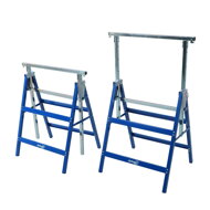 Teleskopski gradbeni kozli DANNY, set 2 kosov, maks. 200 kg, srebrna/modra