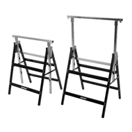 Teleskopski gradbeni kozli DANNY, set 2 kosov, maks. 200 kg, 60 x 56 x 81–130 cm, srebrna/črna