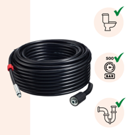 Komplet za čiščenje cevi Premium, 30m, črn