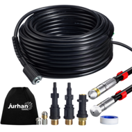 Komplet za čiščenje cevi Premium, 30m, črn