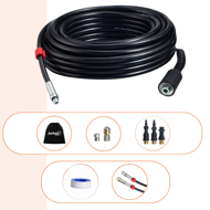 Komplet za čiščenje cevi Premium, 15m, črn
