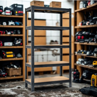 Regal za težke obremenitve HEAVY, maks. 875kg, 90x40x180cm, črn