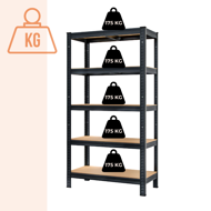 Regal za težke obremenitve HEAVY, maks. 875kg, 90x40x180cm, črn