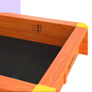Peskovnik s verando SUNNY, 130x130x143 cm, rjava/siva