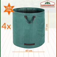 Vreča za vrtni odpad GARDEN, 4-delni set, 67x77cm, zelena