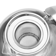 Čajník so sitkom TEA 1,2L+4 šálky, priesvitná, strieborná