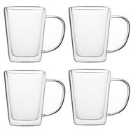 Čajník so sitkom TEA 1,2L+4 šálky, priesvitná, strieborná