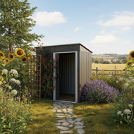 Vrtna lopa za orodje M, 162x86x181 cm, antracitna