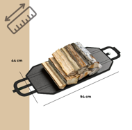 Nadstrešek za drva CORINA, 198x163x70cm, antracit/zelena