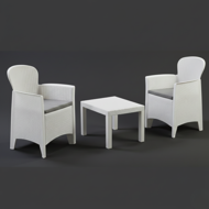 Vrtna garnitura AKITA, 3-delna, bela