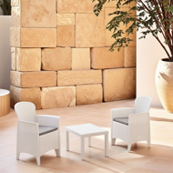 Vrtna garnitura AKITA, 3-delna, bela