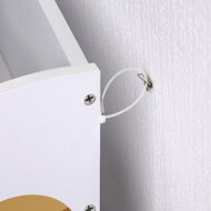 Regal za igrače in knjige VESMIR, 2 škatli, 93x30x100 cm, bela z nalepkami