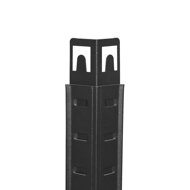 Polični regal DUSTY, 5 polic, maks. 650kg, črn/rjav