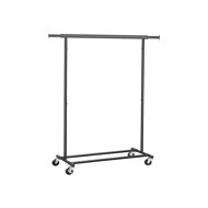 Stojalo za oblačila INEZ na kolesih, maks. 90kg, 83,5x45x160cm, črna