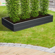 Visoka greda WOODY, 149x75,6x25cm, antracit