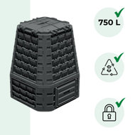 Kompostnik EVOGREEN VARIO, 750 l, črna