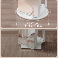 Stoječe ogledalo s prostorom za nakit CHANTAL, 54,5×54,5×162 cm, bela