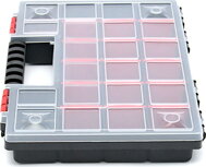 Plastični organizator NORS, 10 kosov, 22 predelkov, 34x25x5cm, črn/prozoren