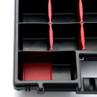 Plastični organizator NORS, 10 kosov, 22 predelkov, 34x25x5cm, črn/prozoren