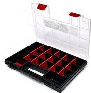 Plastični organizator NORS, 10 kosov, 22 predelkov, 34x25x5cm, črn/prozoren