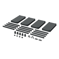 Delavni regal STACKARO SOLID SMALL, 58x28x131,5cm, črna