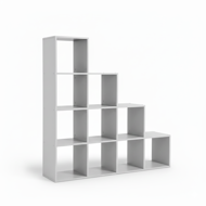 Polica za shranjevanje, regal KALLA, 129,5x29x129,5 cm, bela