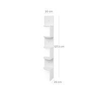 Polica / knjižna omara CIK-CAK, 20x20x127,5cm, bela