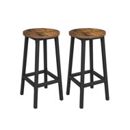 Barski stoli LUND, 2 kosa, 32x65cm, rjavo/črno