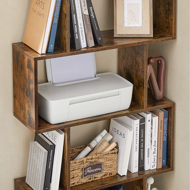 Polica/regal za knjige PRESTON, 70x24x190,5cm, rjava