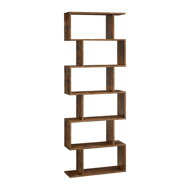 Polica/regal za knjige PRESTON, 70x24x190,5cm, rjava