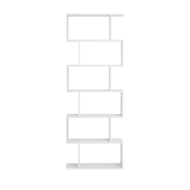 Polica/regal za knjige PRESTON, 70x24x190,5 cm,bela