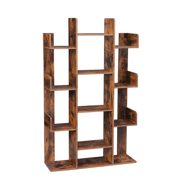 Polica/Regal za knjige ODIN v industrijskem slogu, 86x25x140 cm, rjava