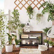 Klop za hodnik s prostorom za čevlje INDY, 73x30x45cm, rjava/črna