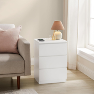 Nočna omarica z funkcijo polnjenja ZION, 35x40x59 cm, bela