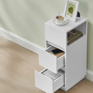 Nočna omarica ROBIN, 30x25x65cm, bela