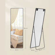 Pravokotno ogledalo NOIR, 160x50cm, črno