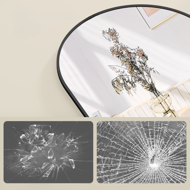 Zaobljeno ogledalo UMBRA, 160x50 cm, črna