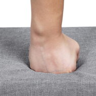 Omarica za čevlje s tapecirano klopjo GABI, 10 predalov, bela/siva