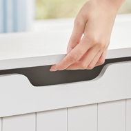 Sedežna skrinja za shranjevanje GRETA, 76x48x40 cm, bela