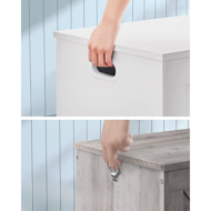 Sedežna skrinja za shranjevanje GRETA, 76x48x40 cm, bela