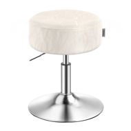 Višinsko nastavljiv stol AURA za toaletno mizico, Ø35cm, kremna