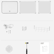 Organizator za čevlje KIMBERLY, 10 škatel, bela/prozorna